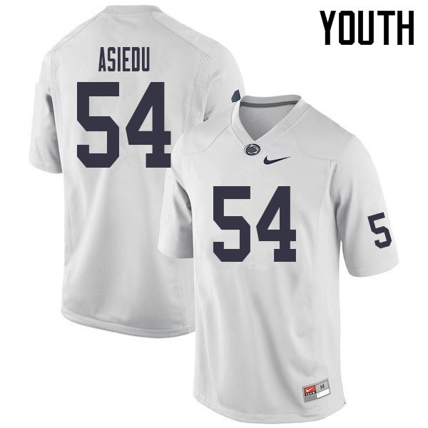 Youth #54 Nana Asiedu Penn State Nittany Lions College Football Jerseys Sale-White